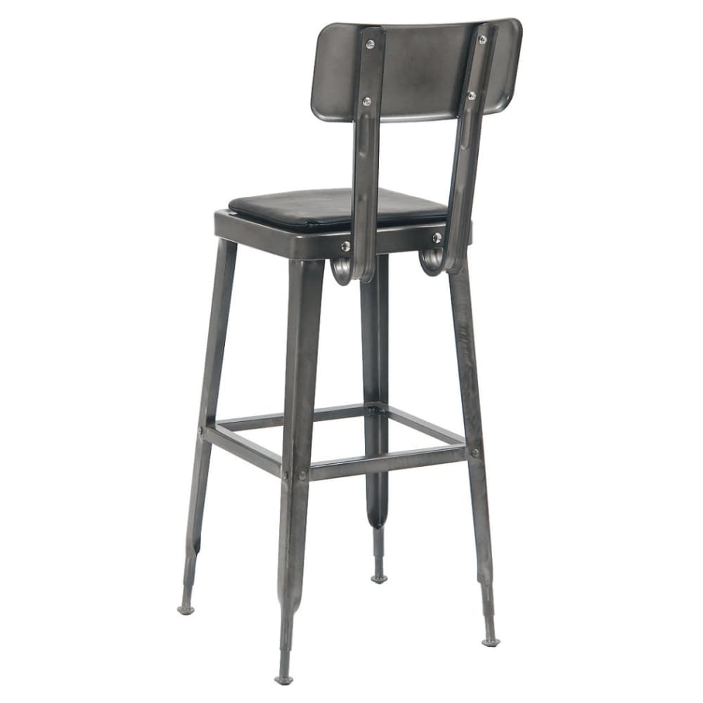 Bar stool selection, Laurie Bistro-Style metal in dark gray finish