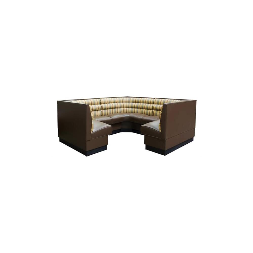 Horizontal 3-Channel-Back Booth