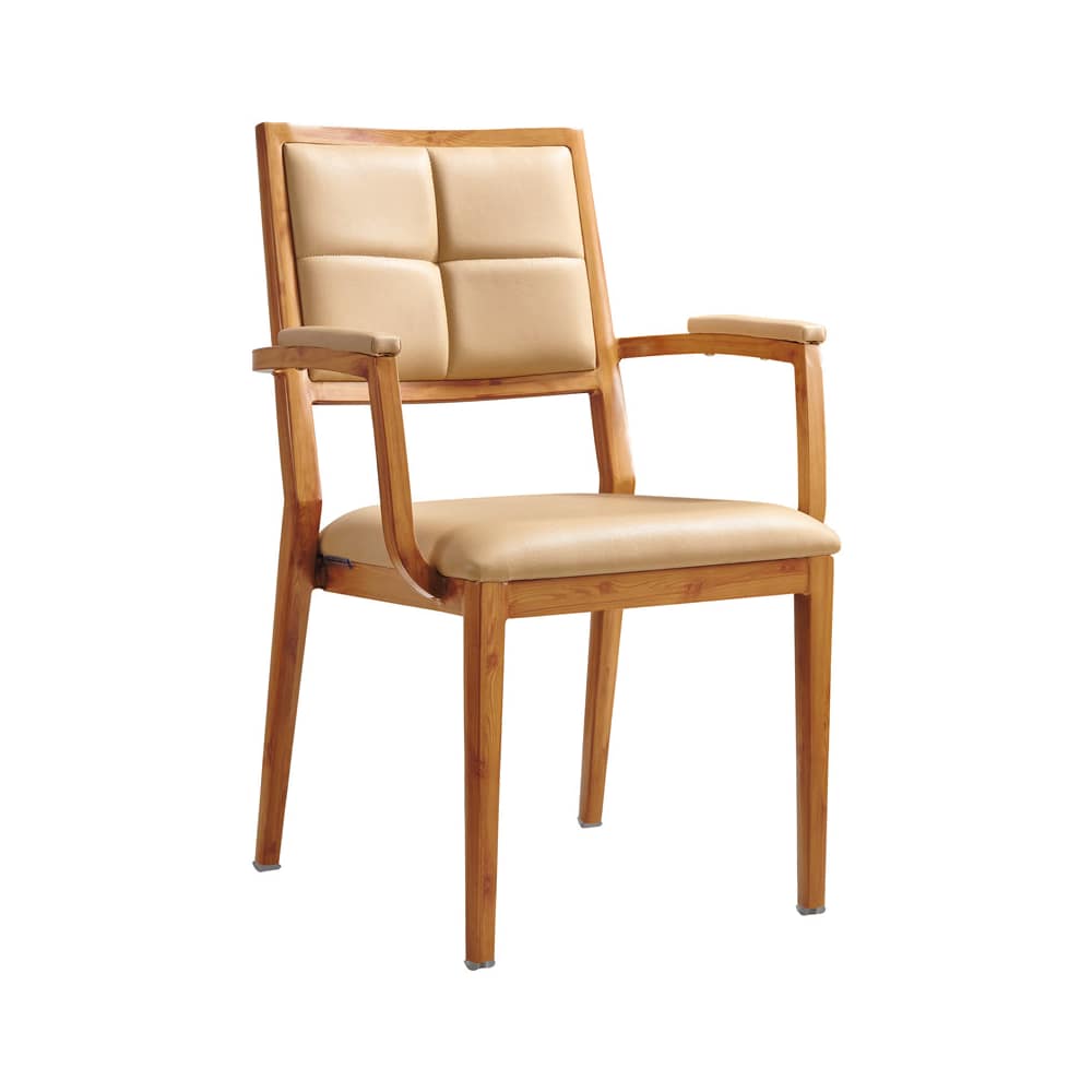 Armchair selection, Milano Modern padded wood Grain aluminum (FRU-YHS-2260-AR)