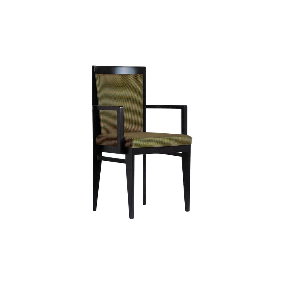 Roma Fully Upholstered Wood Armchair