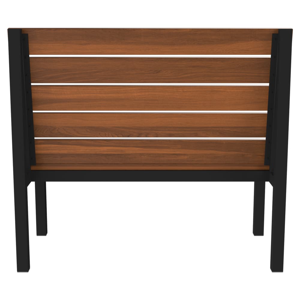 Booth selection, Ottis metal with slat wood back