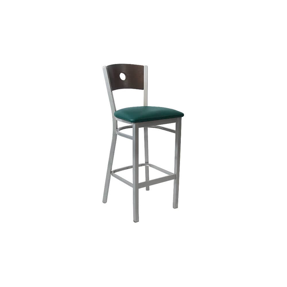 Bar stool selection, Silver Interchangeable back metal with Circled back