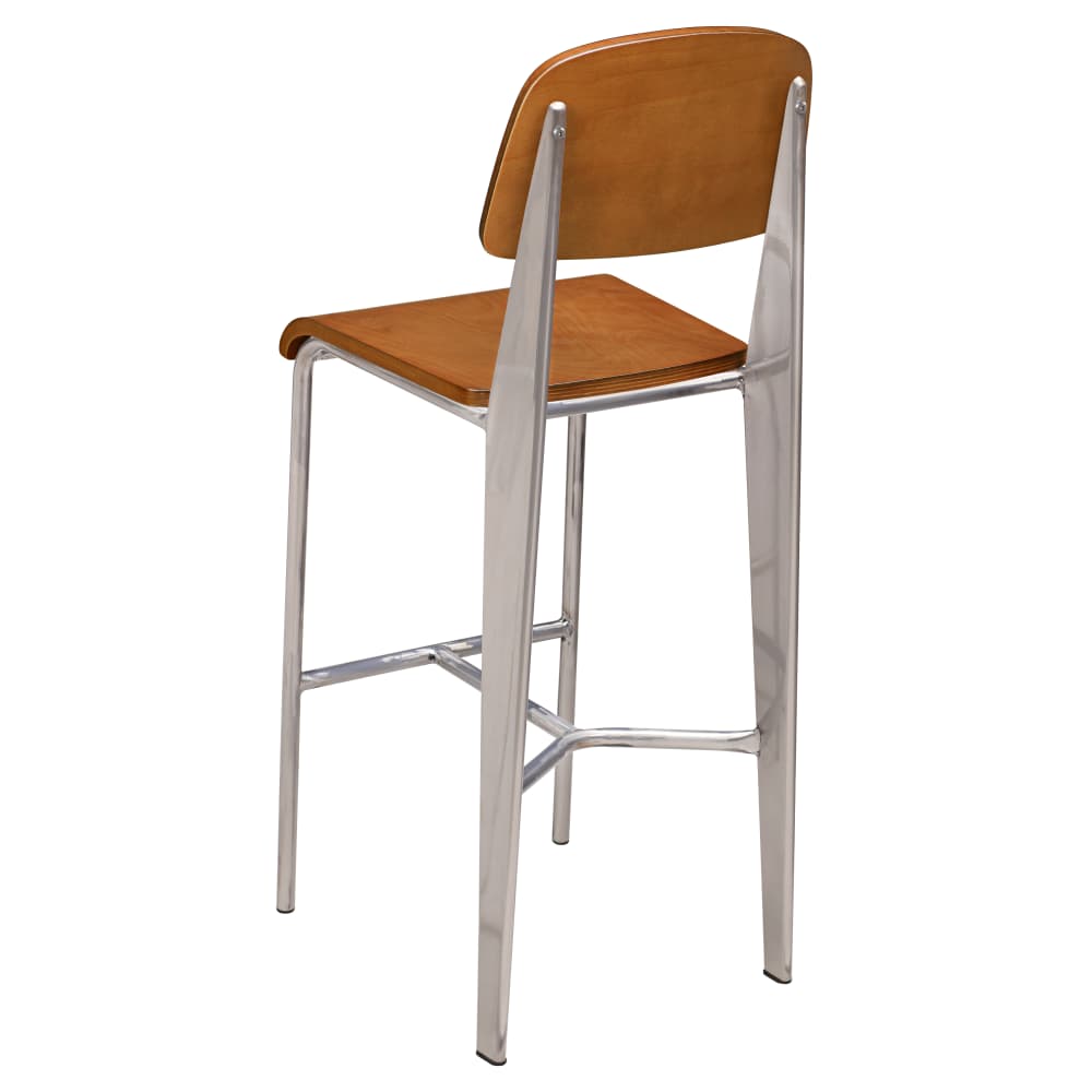 Bar stool selection, Nico with wood back in clear Coat finish