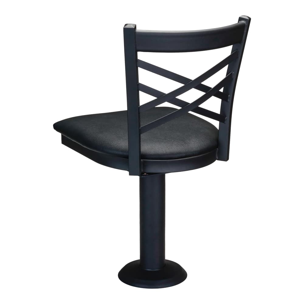 Dining chair selection, X back Bolt Down swivel metal