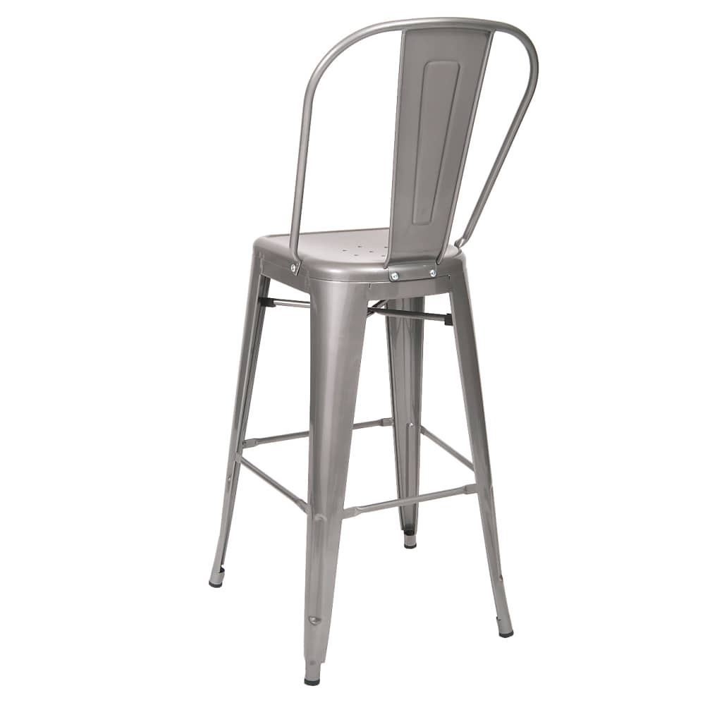 Bar stool selection, Bistro Style metal in clear finish