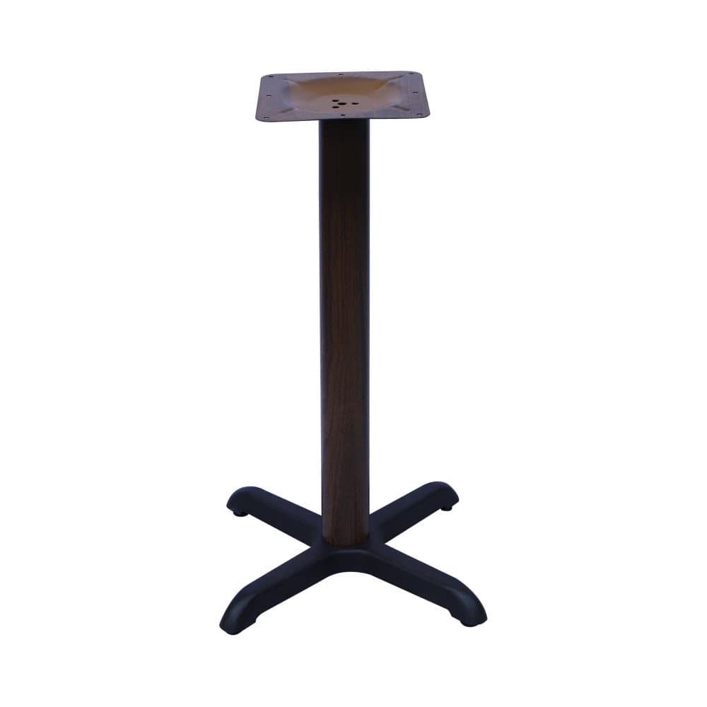 Table base selection, Wood Look X Prong (bar-height