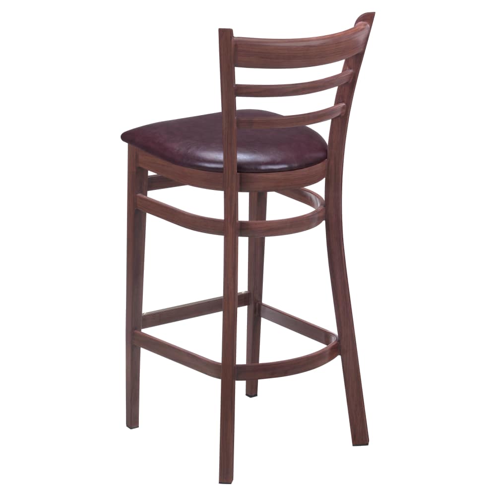 Bar stool selection, Ladder-back metal with wood Look