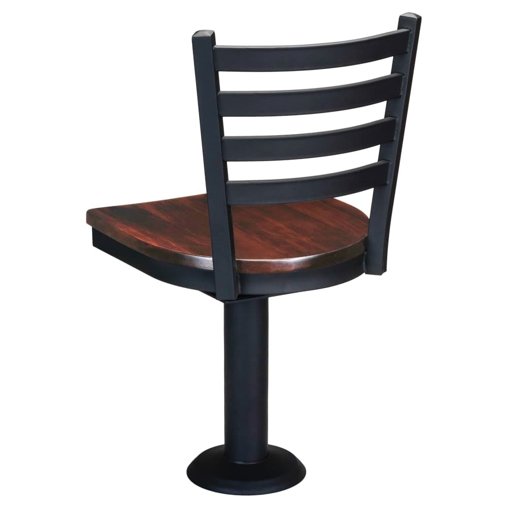 Ladder-Back Bolt-Down Swivel Metal Chair