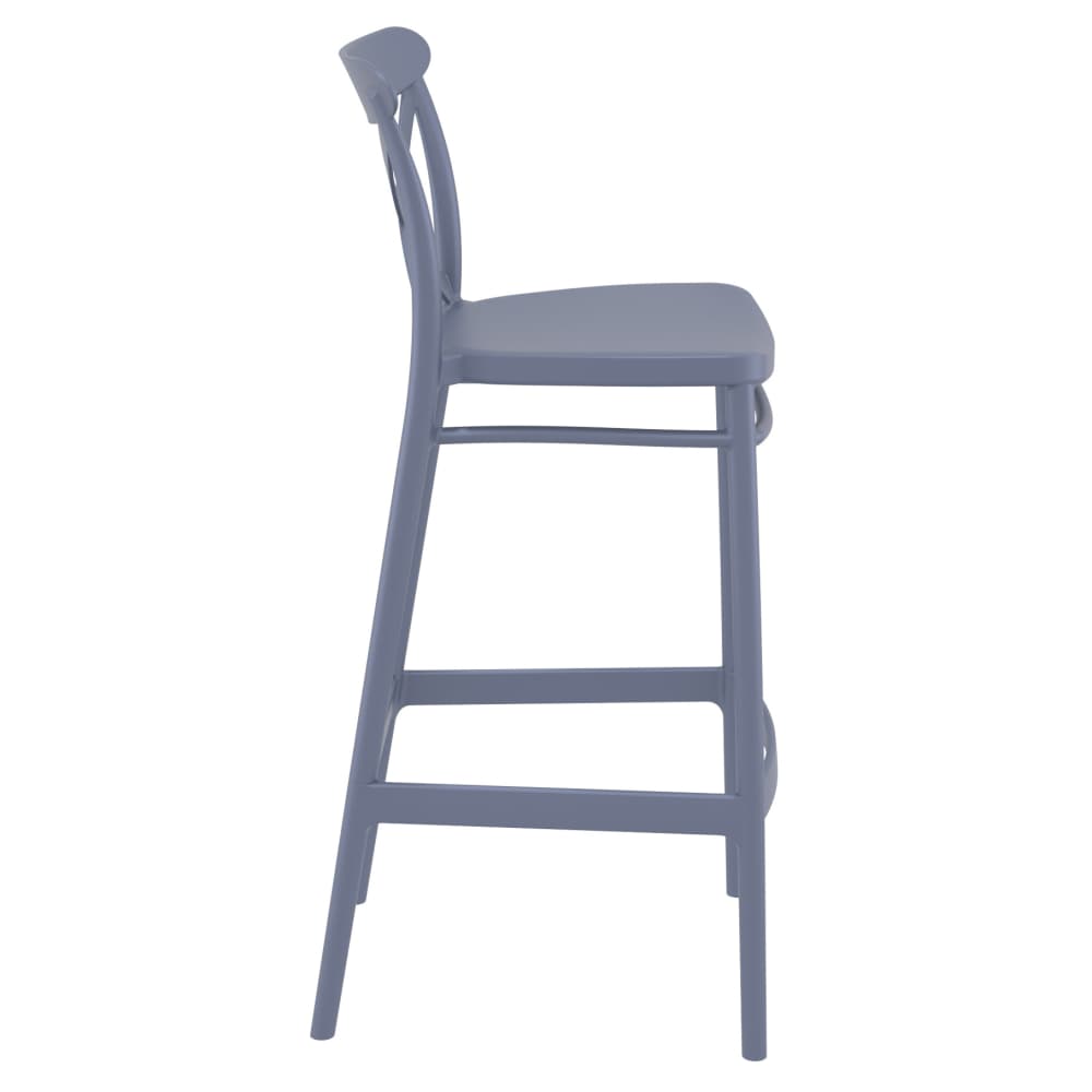 Bar stool selection, Cross-back resin patio