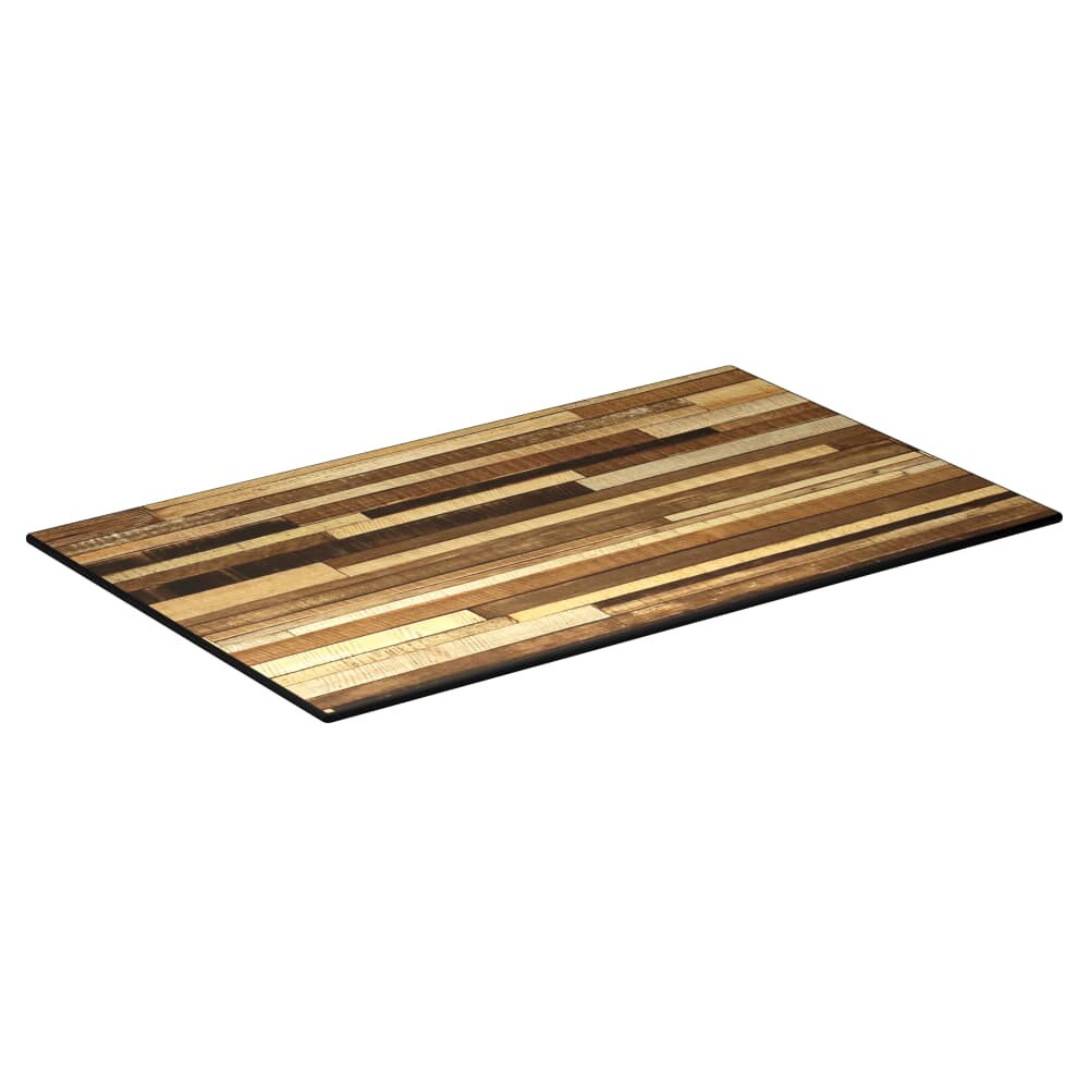 Reclaimed Wood Outdoor Resin Table Top with Phenolic Edge