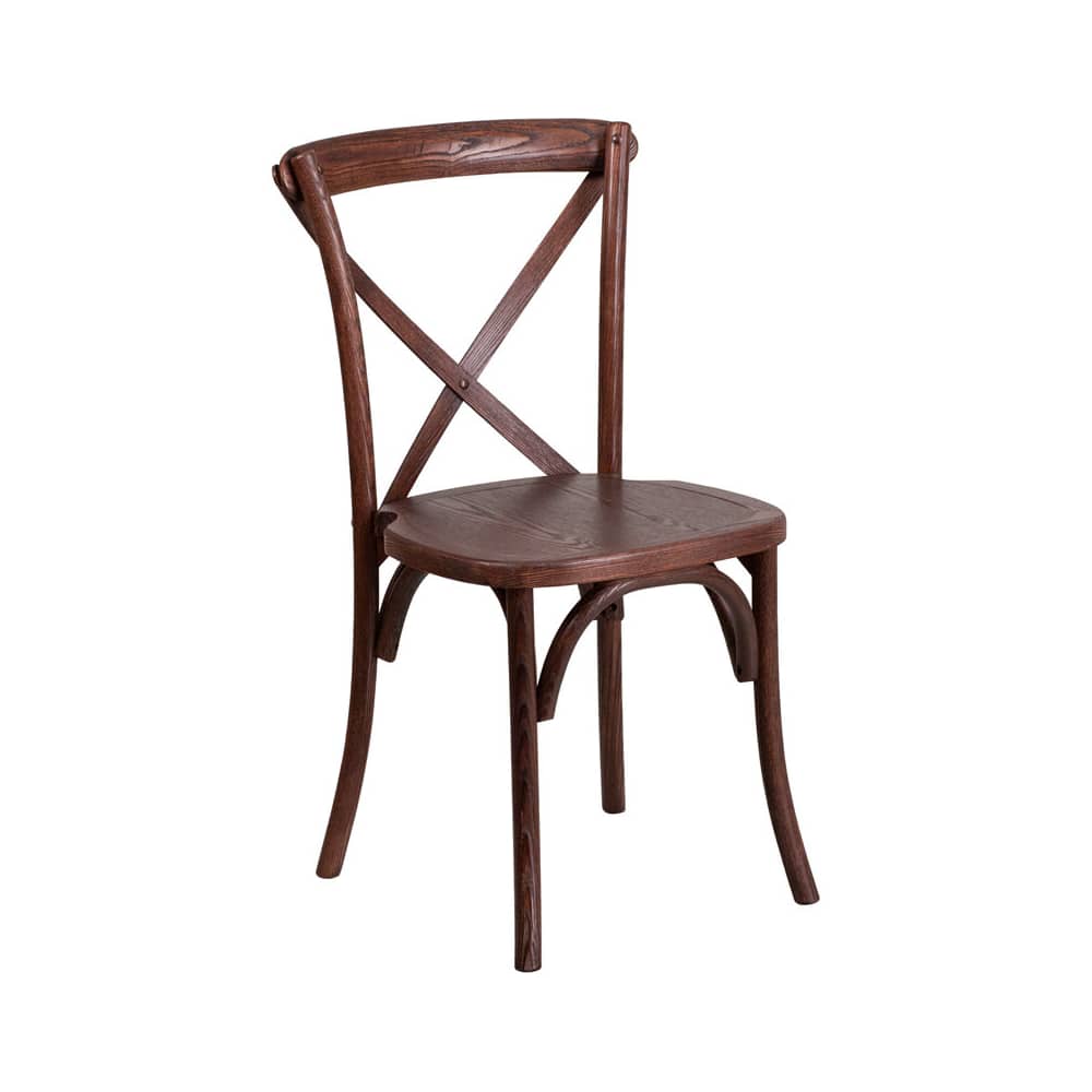 Dining chair selection, Stackable X back wood