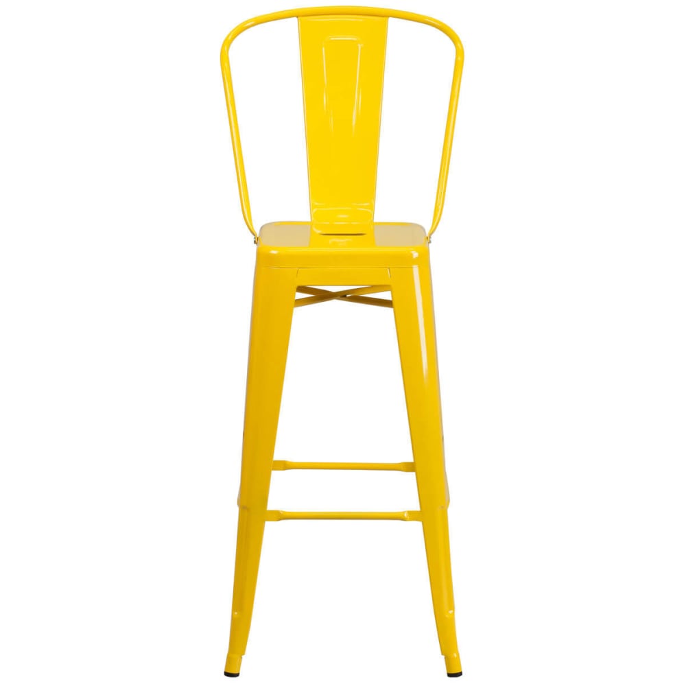 Bar stool selection, Yellow Bistro Style metal