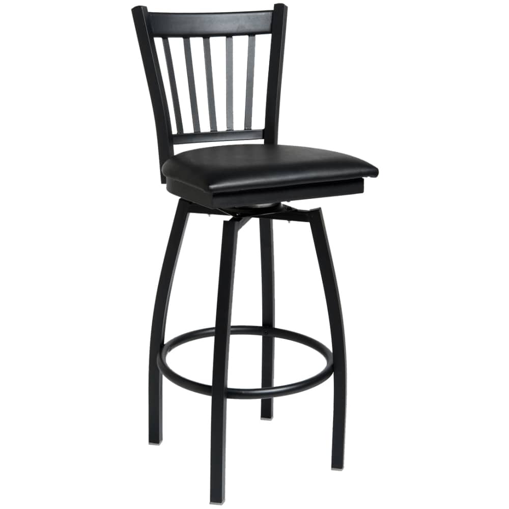 Bar stool selection, Vertical slat swivel