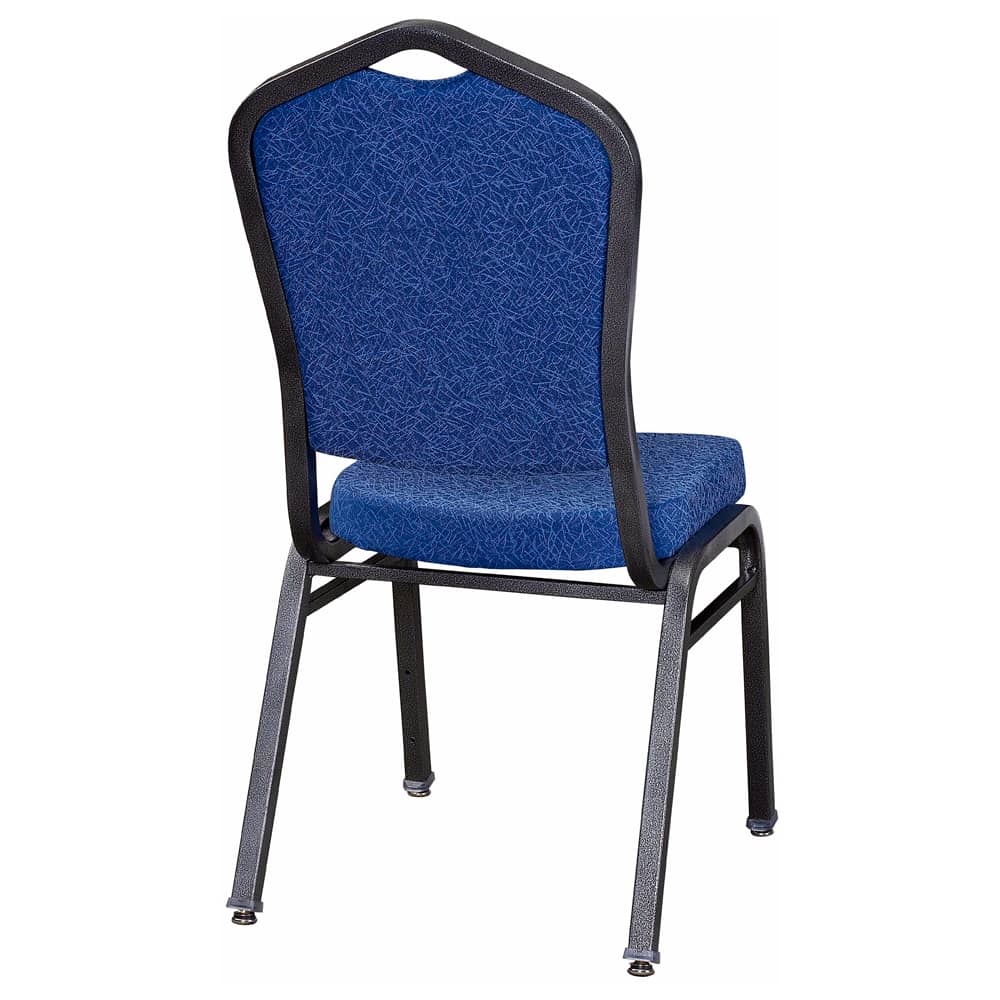 Dining chair selection, Metal stack, Silver vein frame with blue 2413 fabric