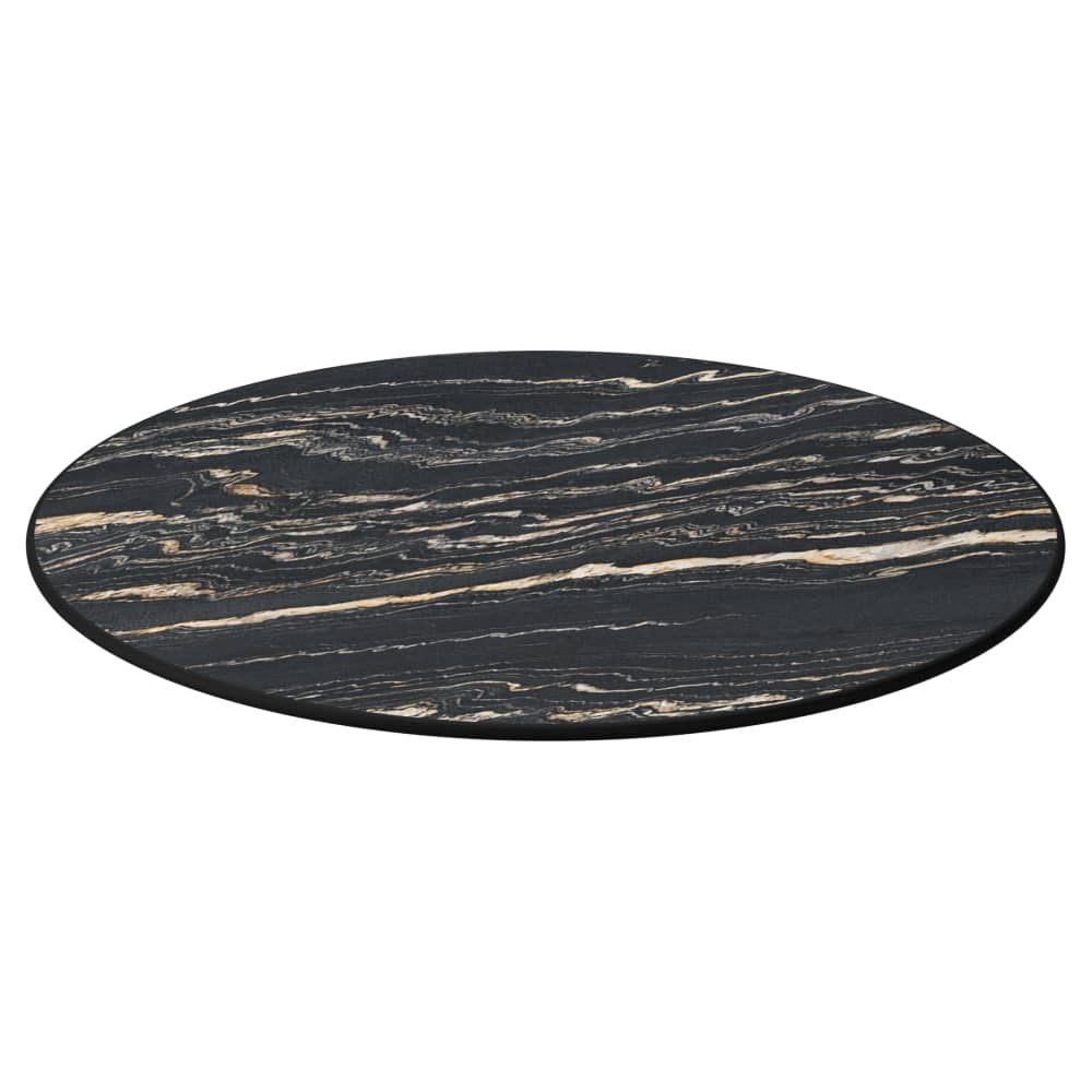 Tabletop selection, Midnight marble outdoor resin with Phenolic edge