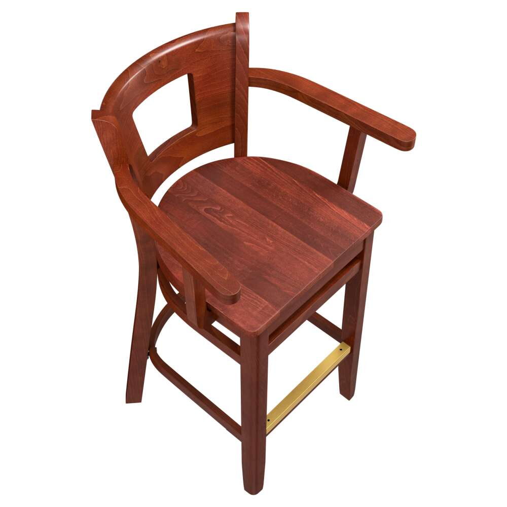 Duna Wood Bar Stool with Arms