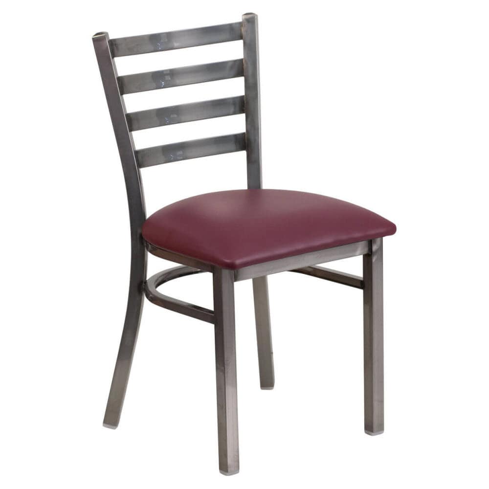 Dining chair selection, Clear Coat metal ladder-back