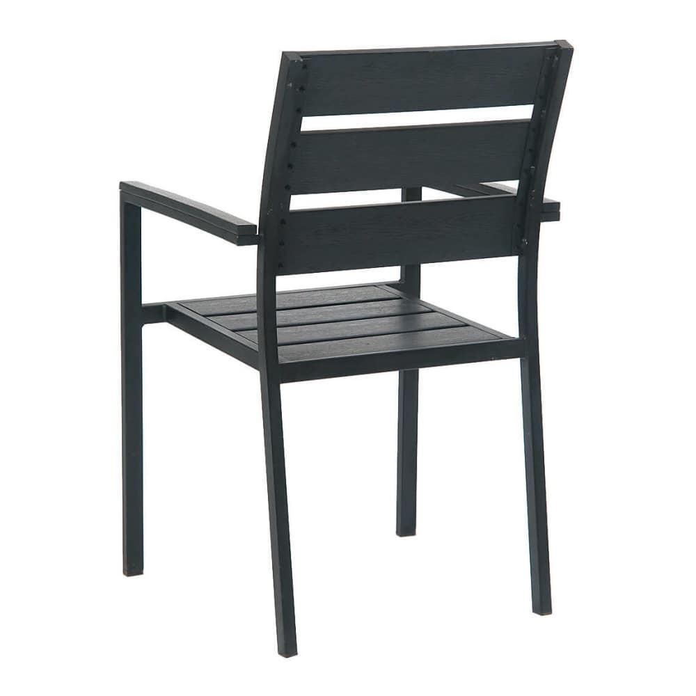 Armchair selection, Black metal patio