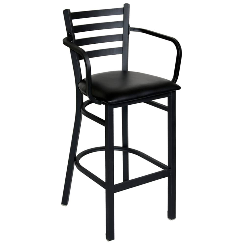 Bar stool selection, Ladder-back metal with arms