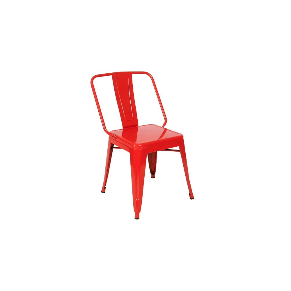 Dining chair selection, Extra wide Bistro Style metal in red finish