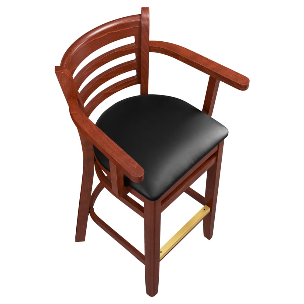 Bar stool selection, Ladder-back wood with arms