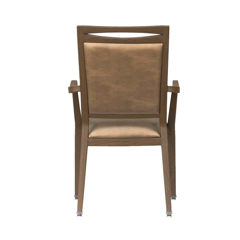 Agnes Wood Grain Aluminum Armchair