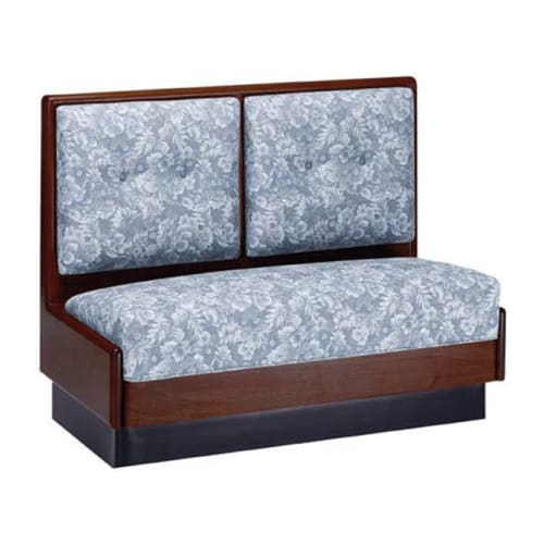Booth selection, Wood with upholstered 2 Panels back