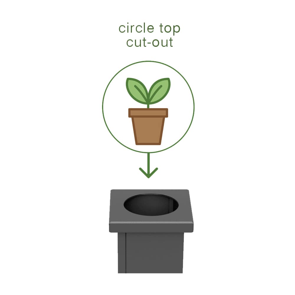 Partition stand selection, Corner with planter