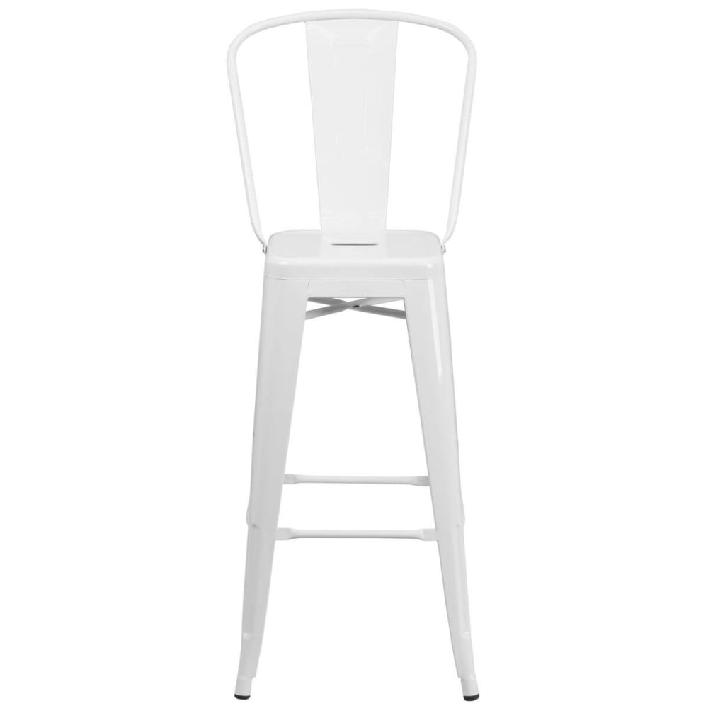 Bar stool selection, White Bistro Style metal