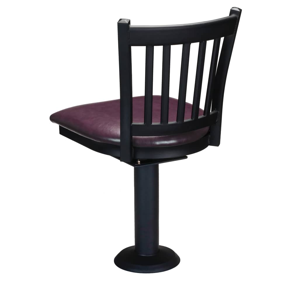 Dining chair selection, Vertical slat Bolt Down swivel metal