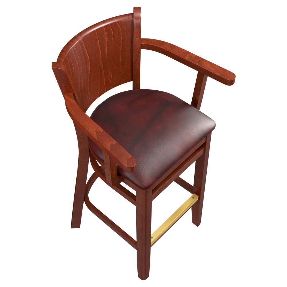 Bar stool selection, Tiffany wood arm