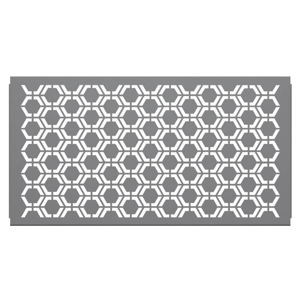 Patio Partition with Hexagon Design Pattern