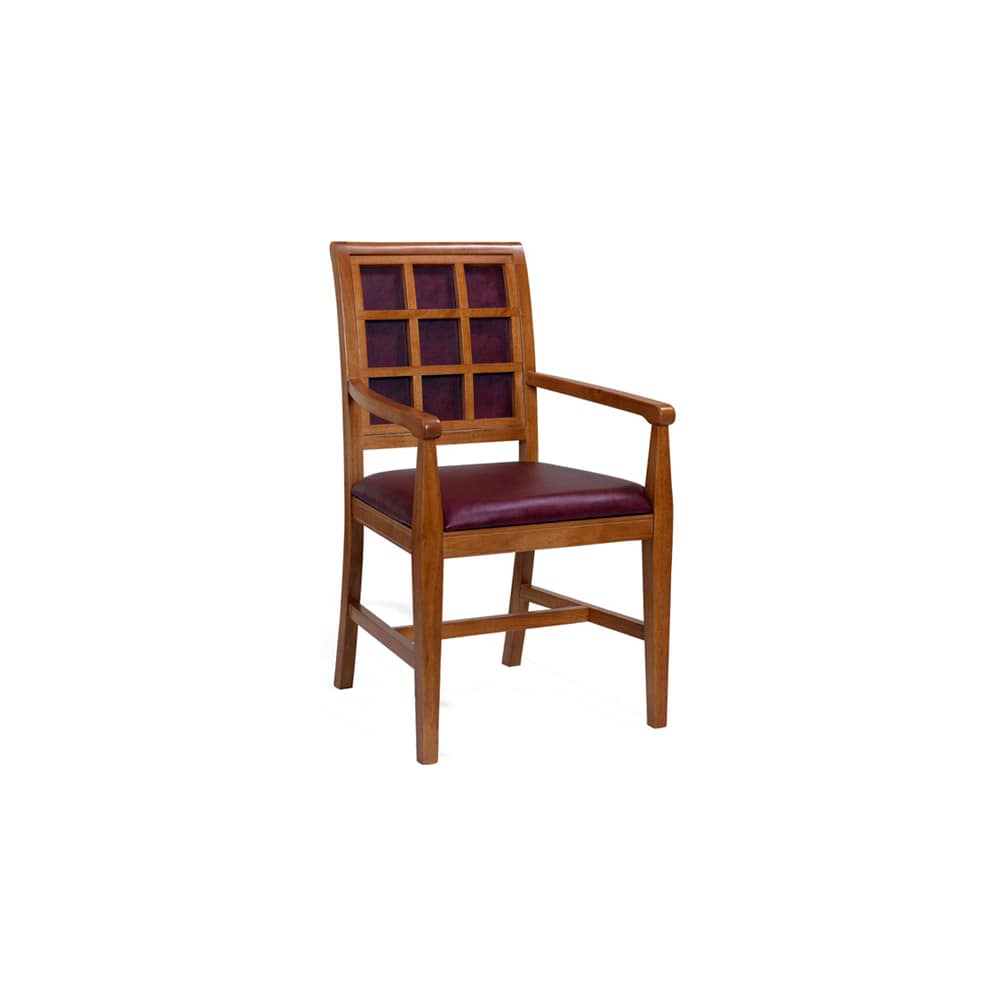 Armchair selection, Fully upholstered Straight window-back wood