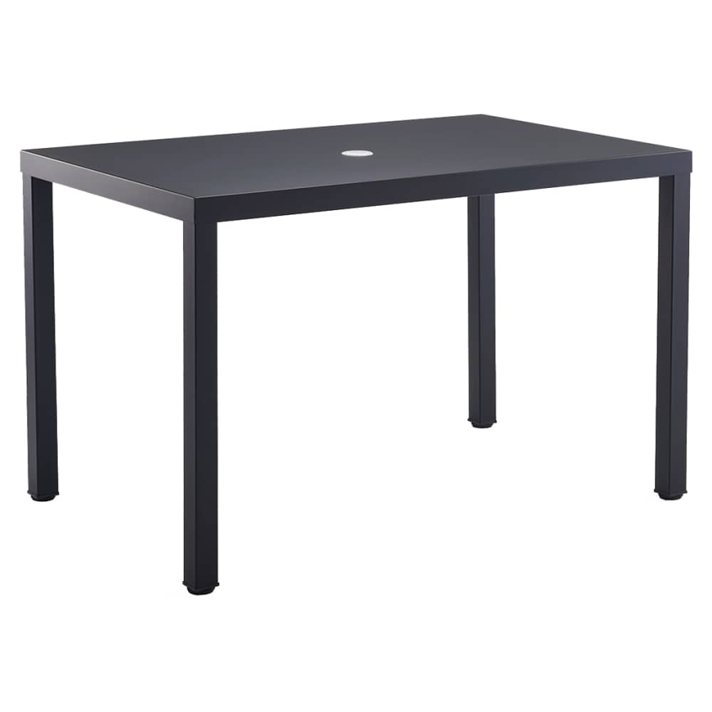 Dining table selection, Outdoor metal in black finish with legs