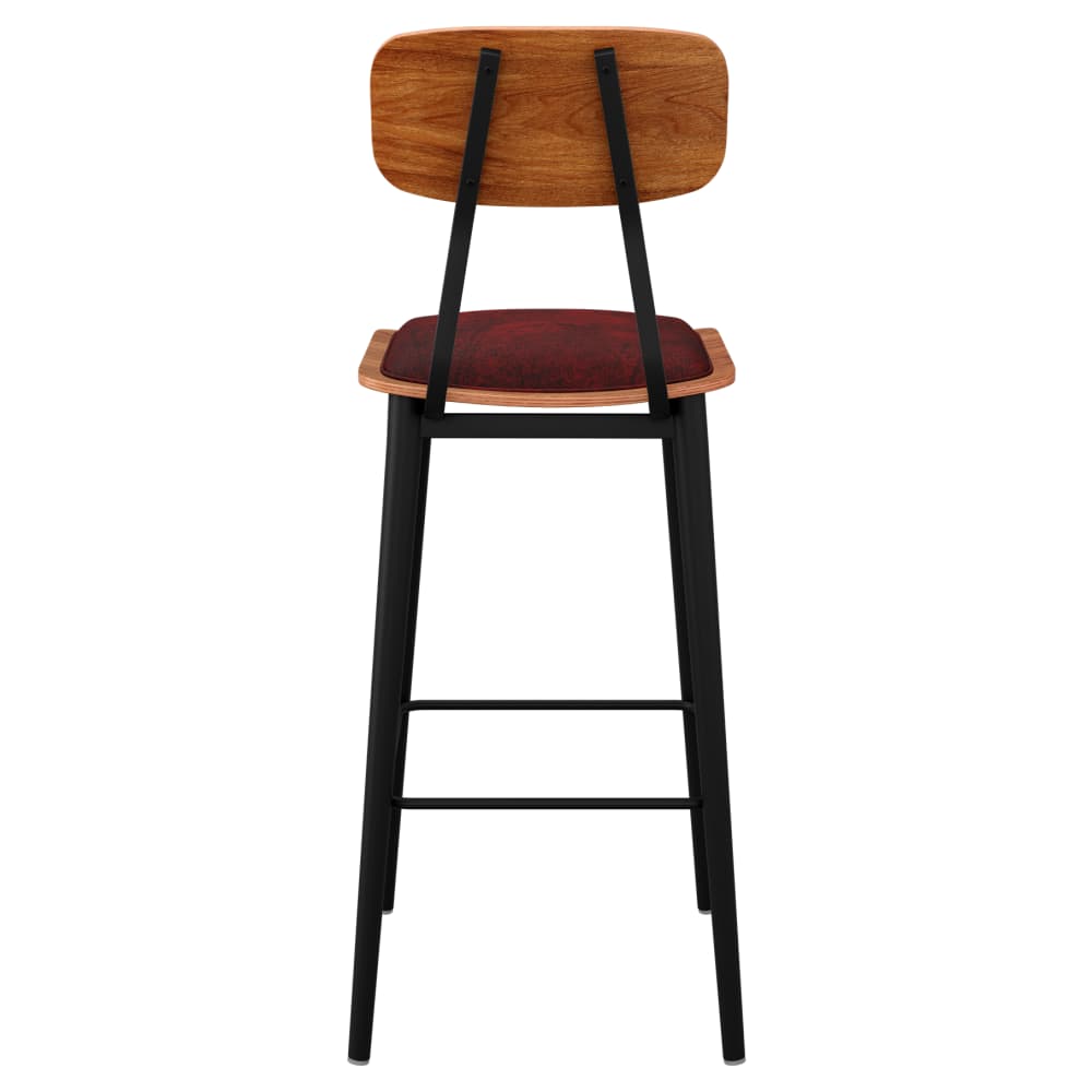 Bar stool selection, Basel metal with padded back