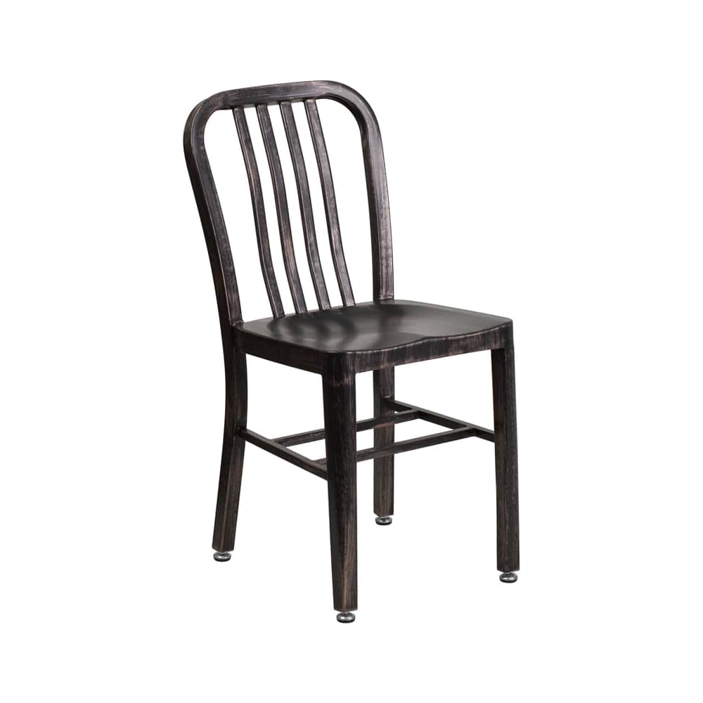 Dining chair selection, Indoor, outdoor metal in Distressed black finish