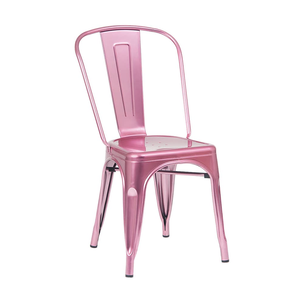 Dining chair selection, Bistro Style metal in Pink finish