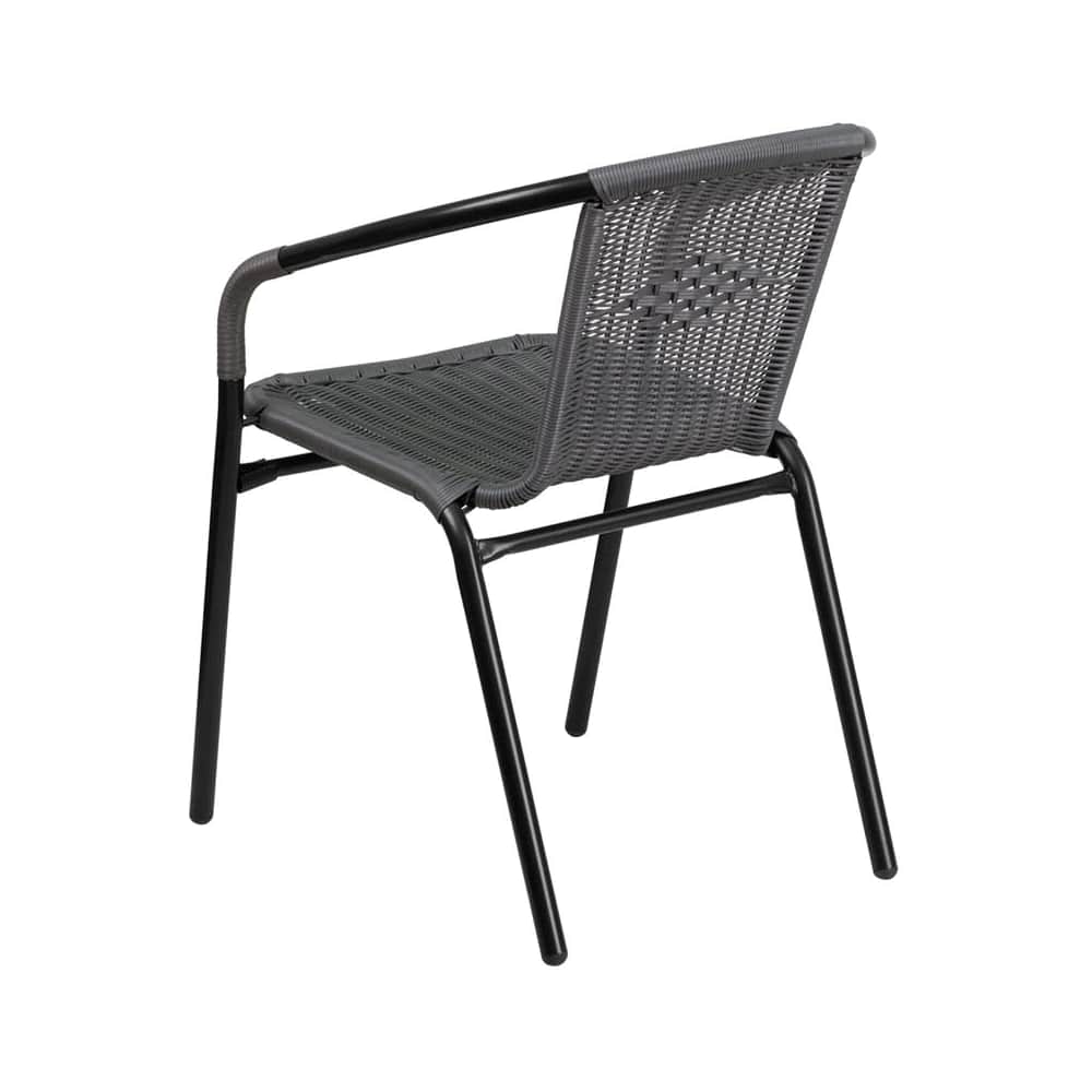 Armchair selection, Gray indoor-outdoor rattan