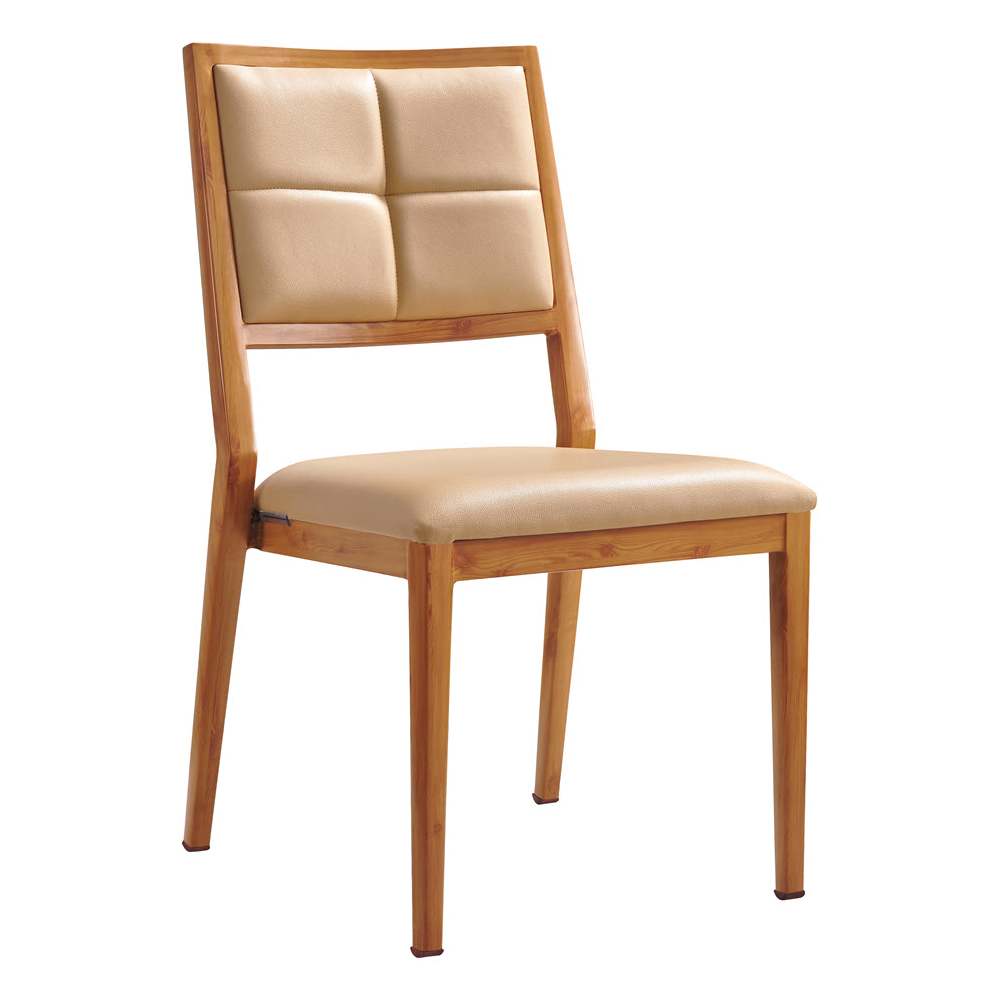 Dining chair selection, Milano Modern padded wood Grain aluminum (FRU-YHS-2260)