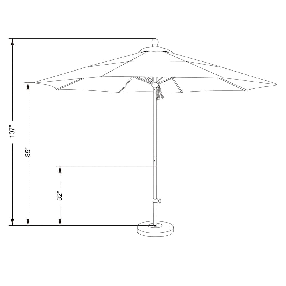 Umbrella selection, Casey aluminum, 11 ft