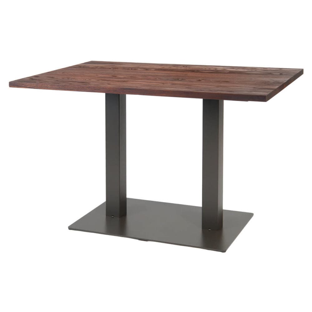 Dining table selection, Industrial series with metal base and wood top