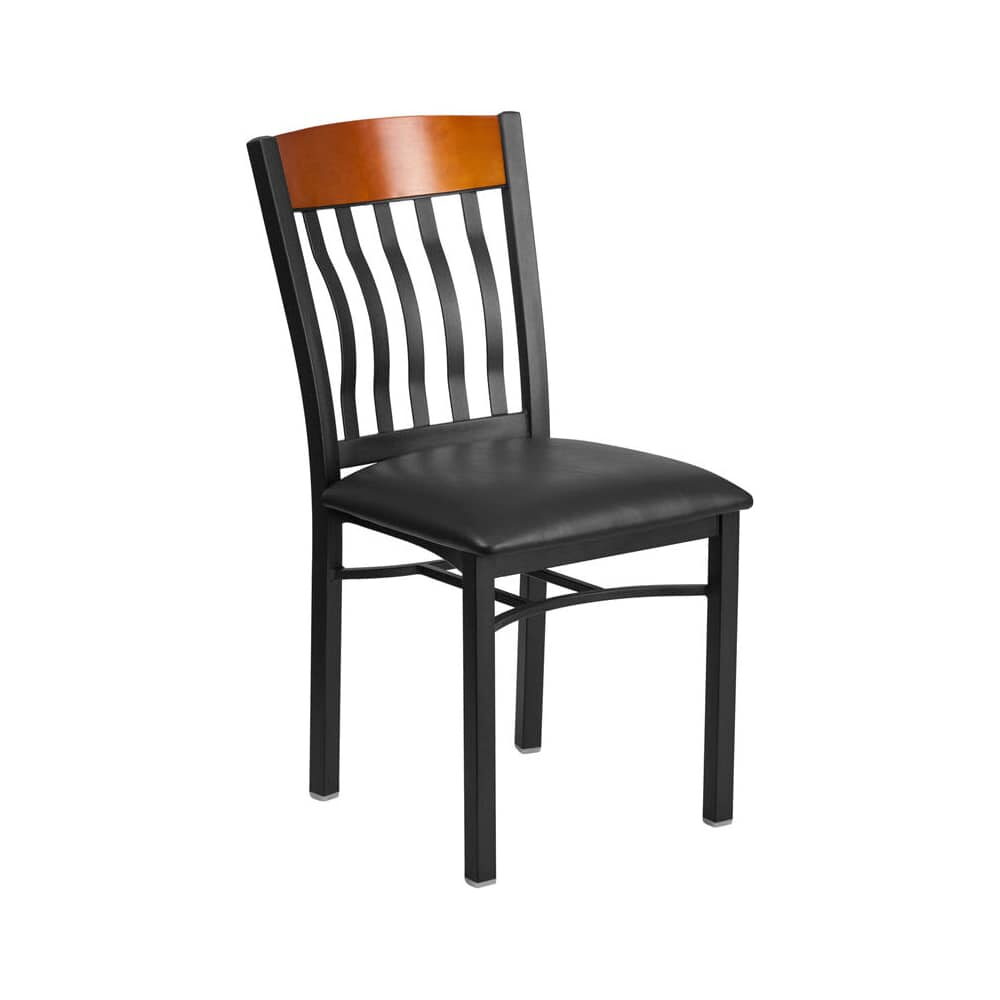 Metal Schoolhouse Chair with Wood Back