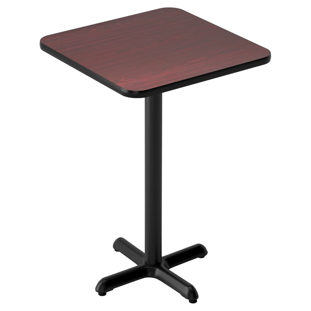Bar table selection, Laminate reversible in black / Mahogany, bar-height