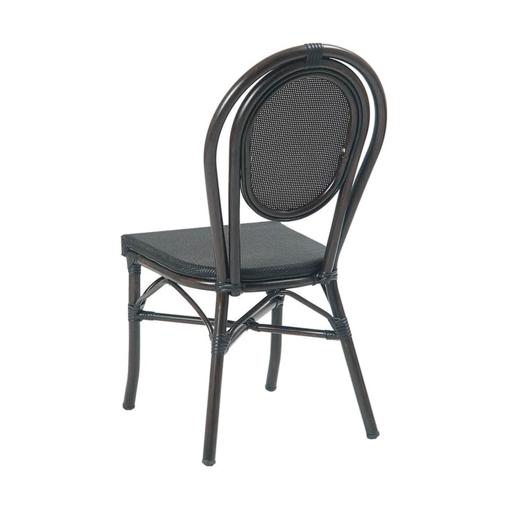 Dining chair selection, Aluminum bamboo patio with black rattan (FRU-ERAT-68)