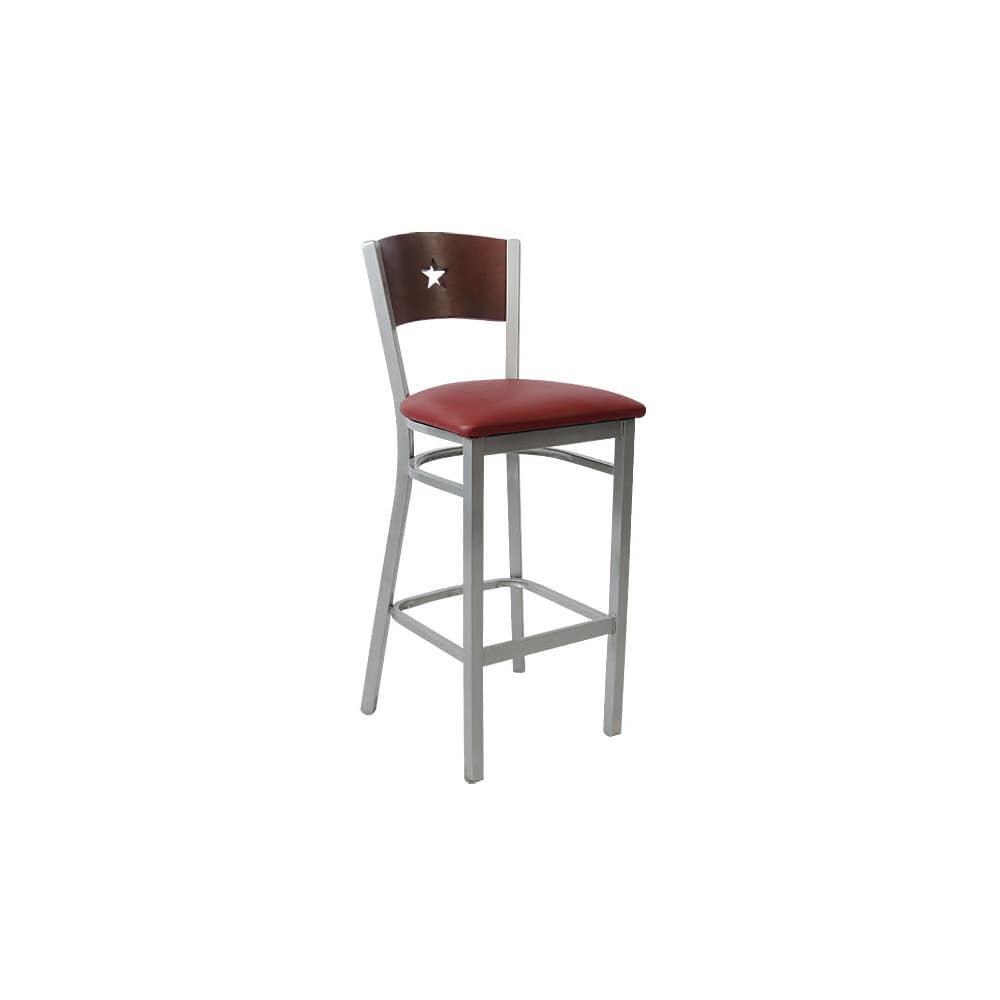 Bar stool selection, Gray finish Interchangeable back metal with a Star in the back