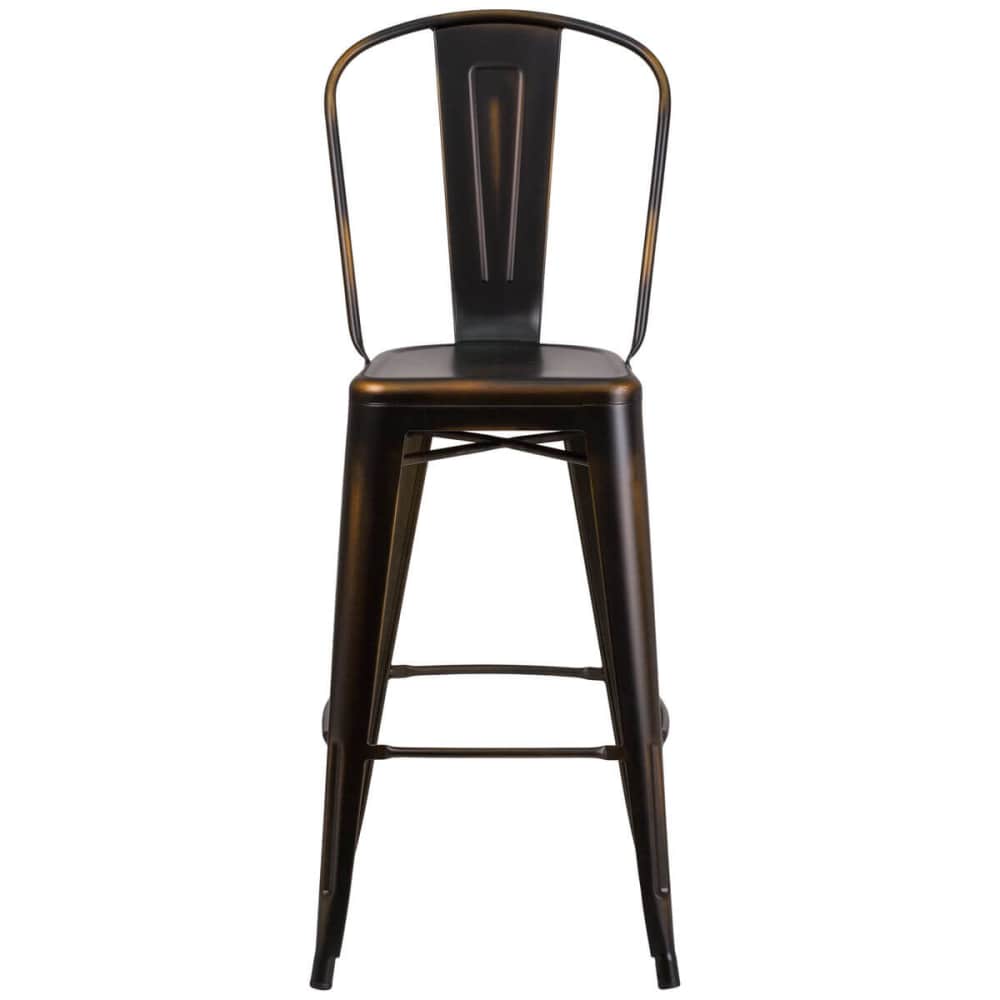 Bar stool selection, Distressed Bronze Bistro Style metal