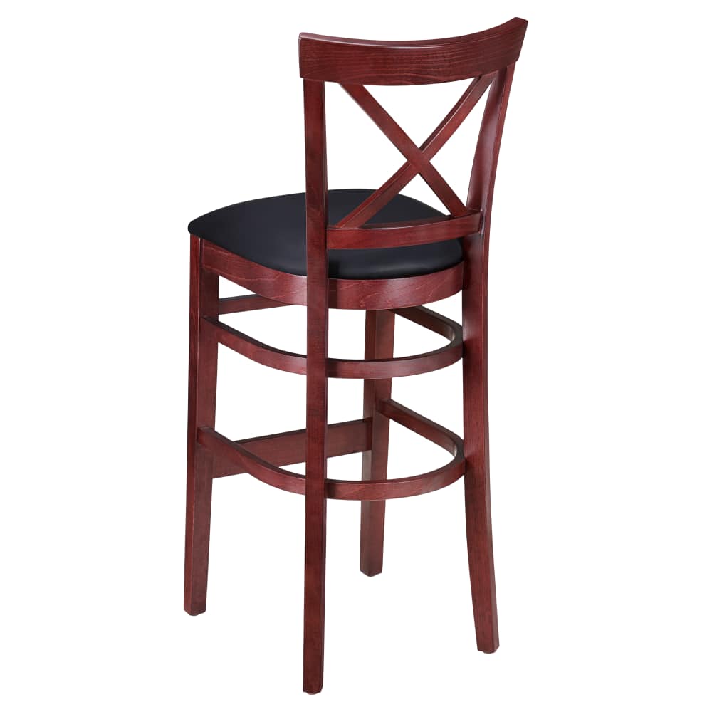 Bar stool selection, Cross-back wood