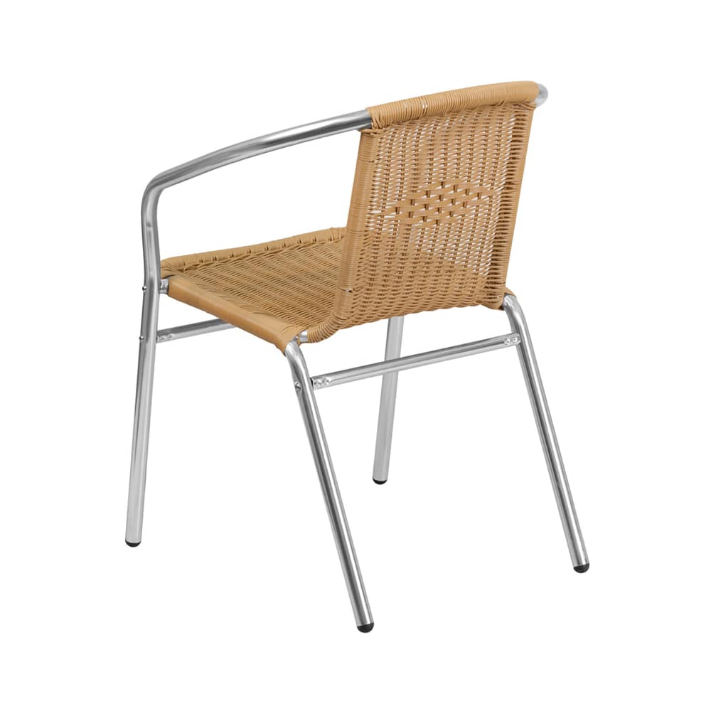 Armchair selection, Aluminum and natural rattan patio