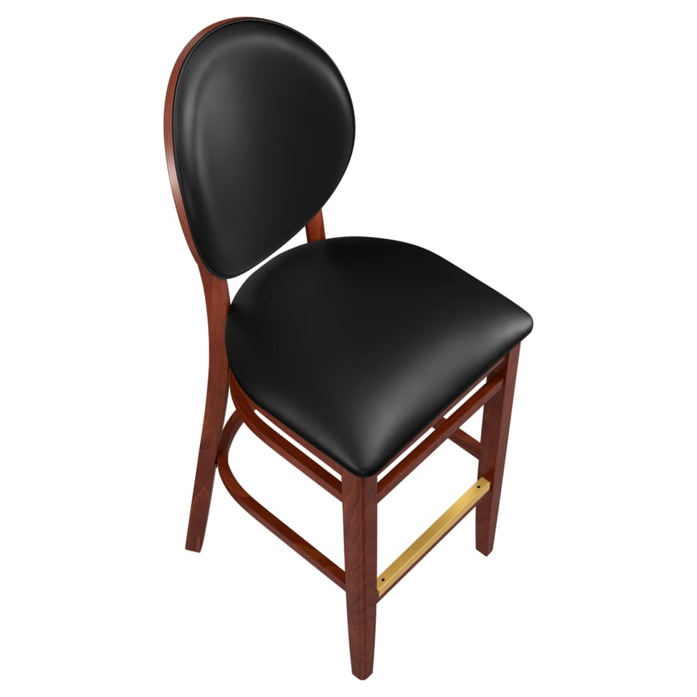 Bar stool selection, Lorenzo wood wih padded back