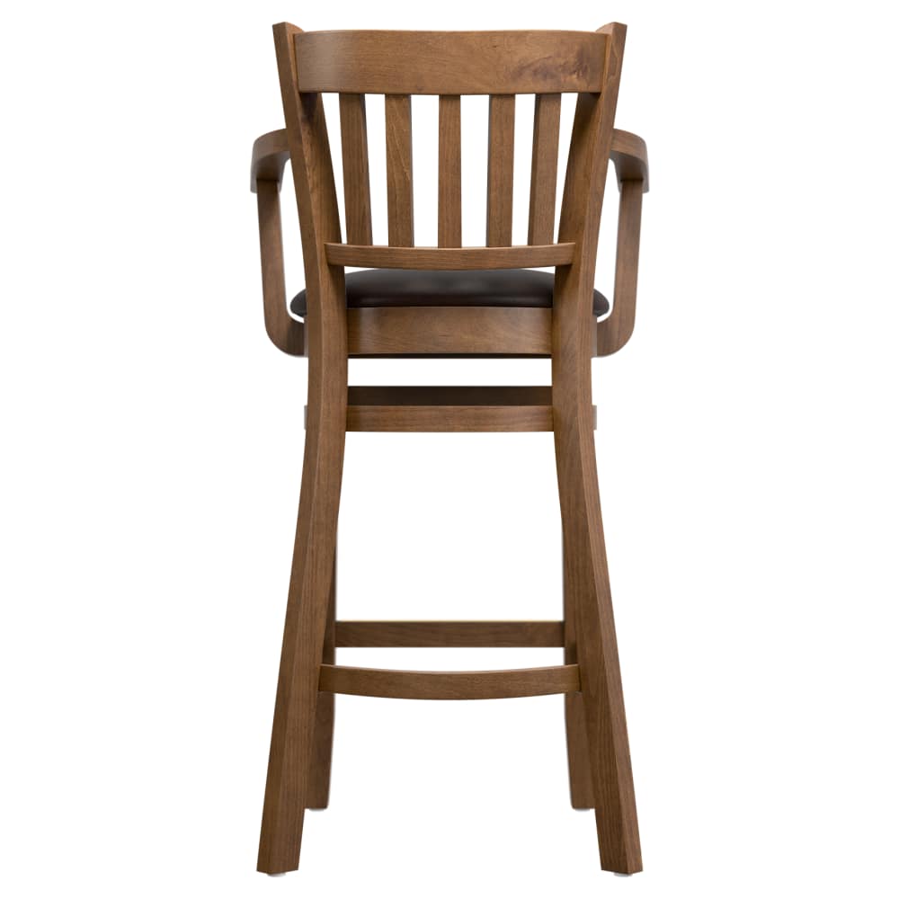 Bar stool selection, Vertical slat wood with arms